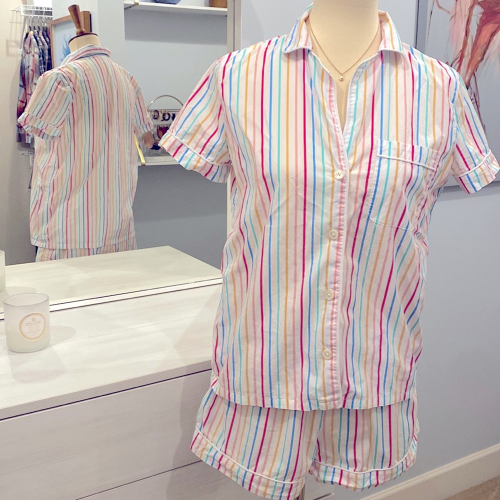 J. Crew 100% Cotton Short Sleeve Pajama Set